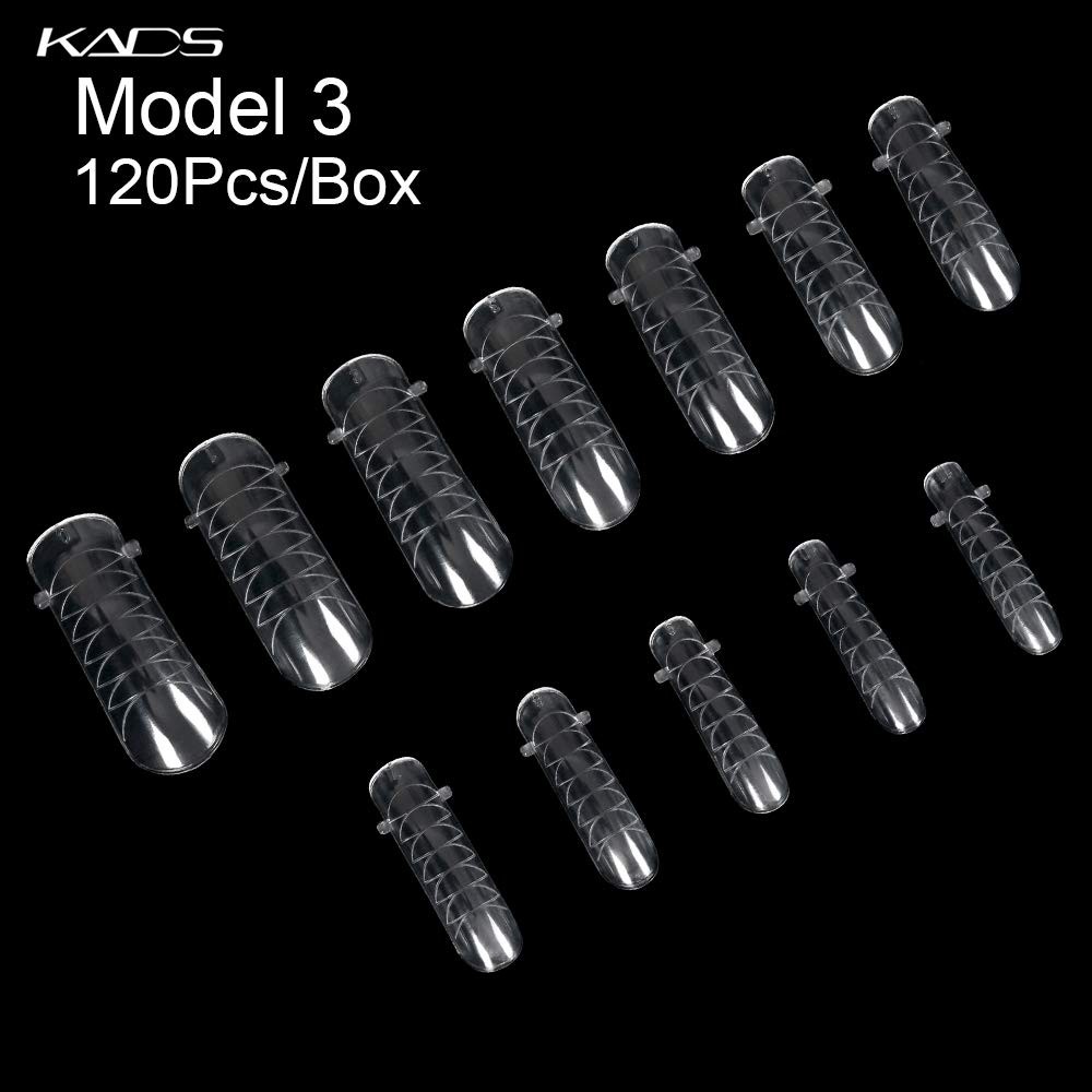120PCS Clear Full Cover Dual Nail System Form UV Gel Acrylic Nail Art Mold Ar…
