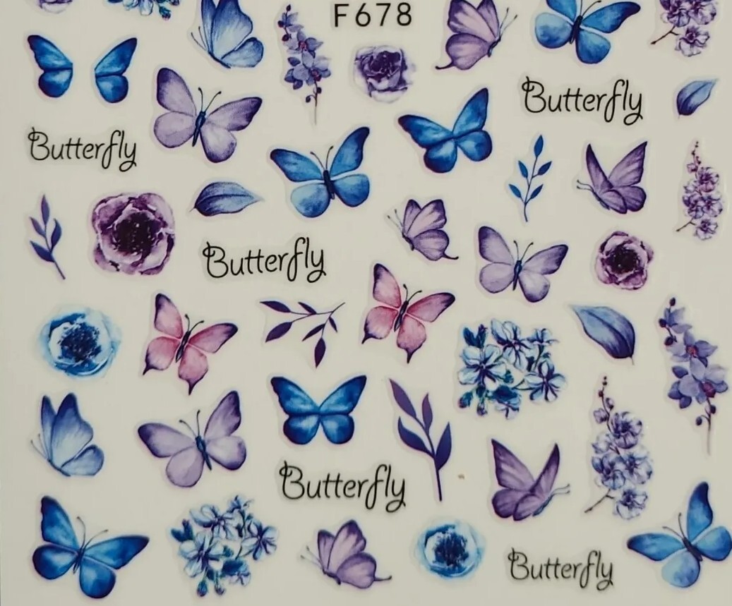 Butterfly nail art stickers