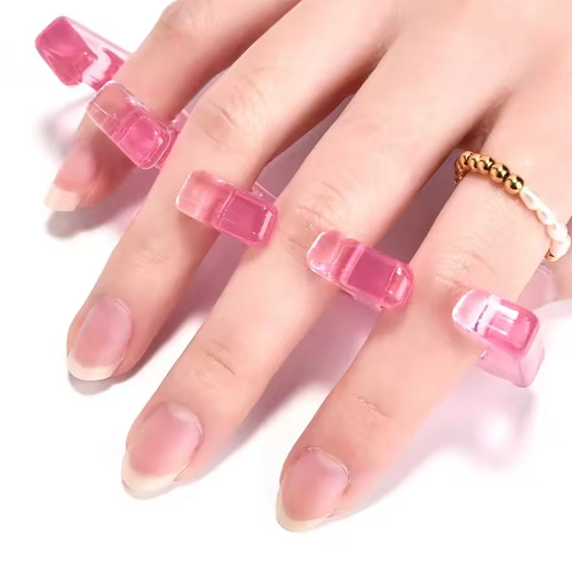 2Pcs Soft Silicone Finger Toe Separator Soft-Silicon Colorful Flexible Finger