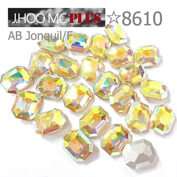 J.HOO Crystal 8610 Octagon V-Cut Fancy Rhinestones 10×8mm Nail Art (6pcs)