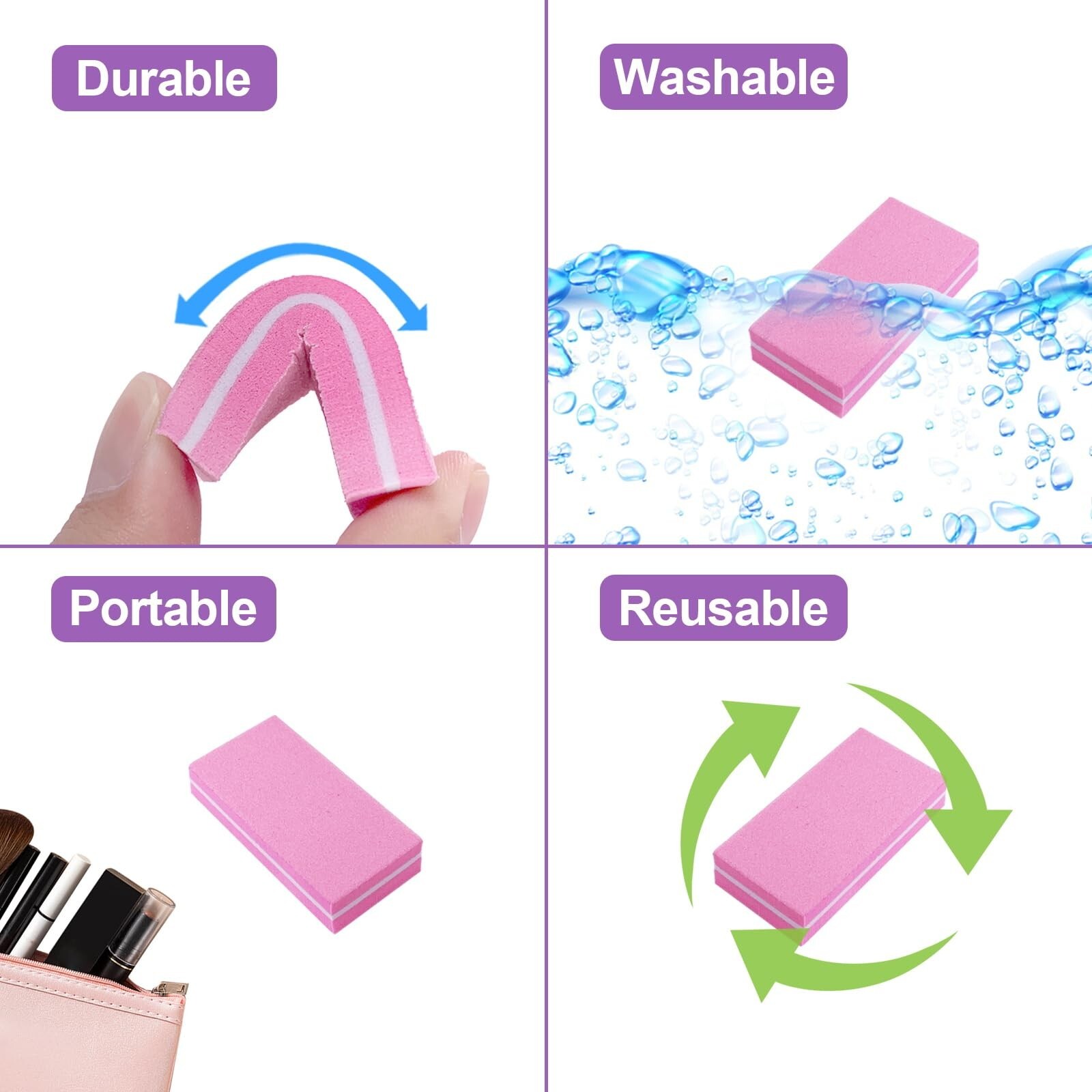 Nail Buffers (30 Pcs), Buffer Block Nail File for Acrylic and Natural Nails, …