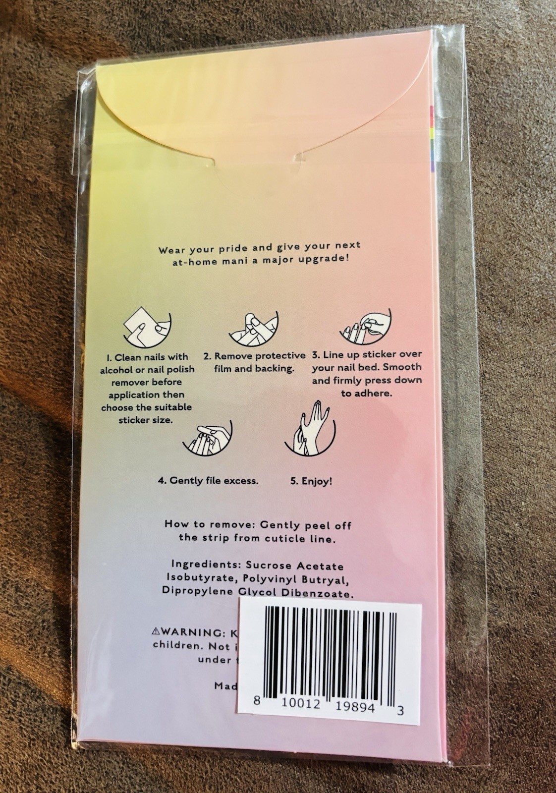 New 16 Pc. Macy’s Perfectly Polished Rainbow Nail Wrap Set Pride Edition