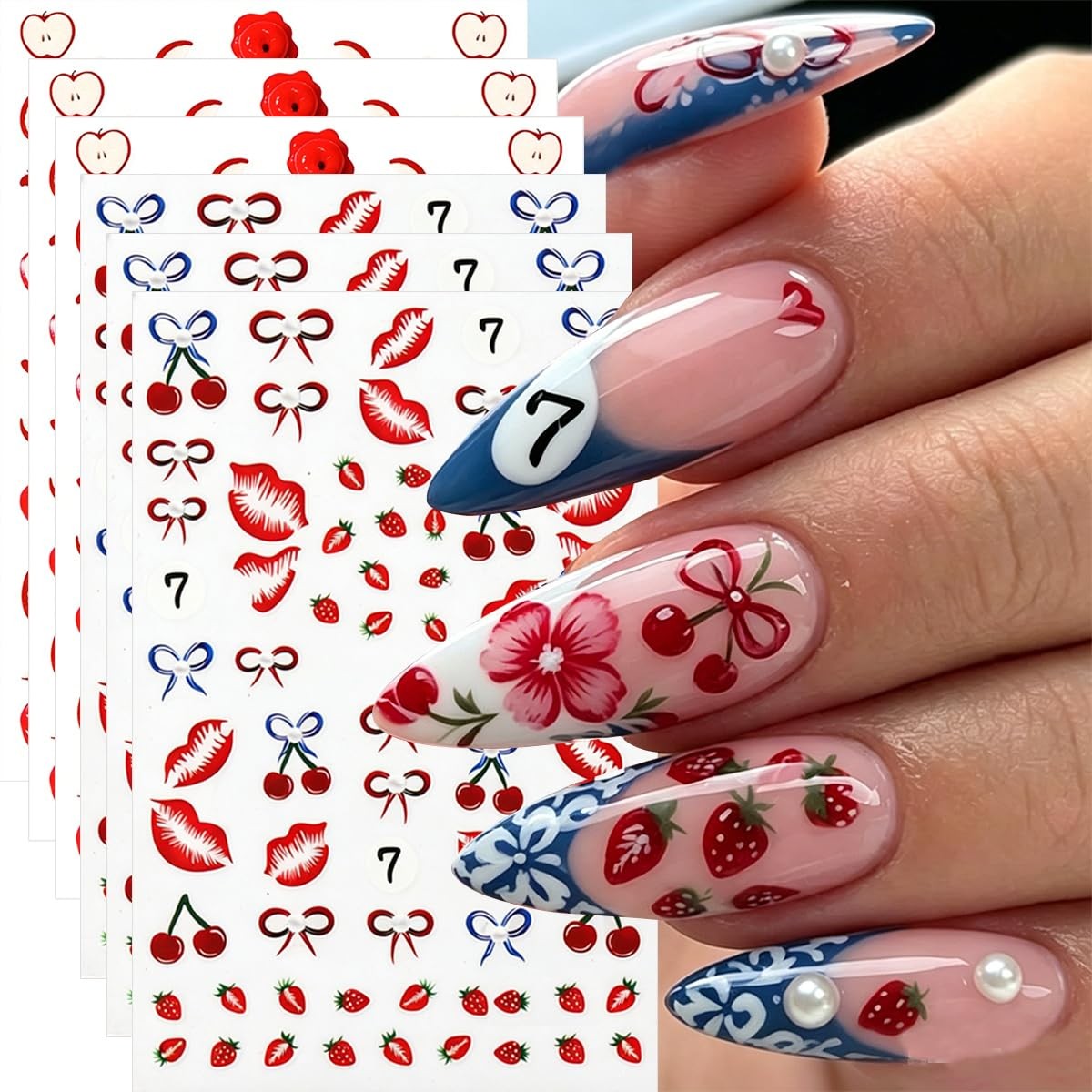 Strawberry Nail Art Stickers Style-style4