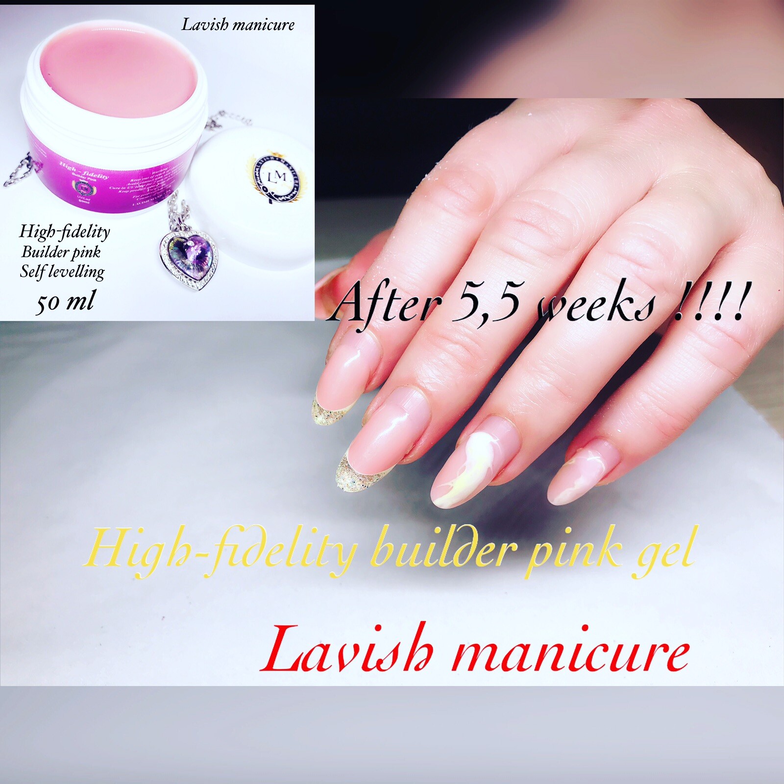 Lavish Manicure Camouflage Pink Gel For Extension Nails , Self levelling 50ml