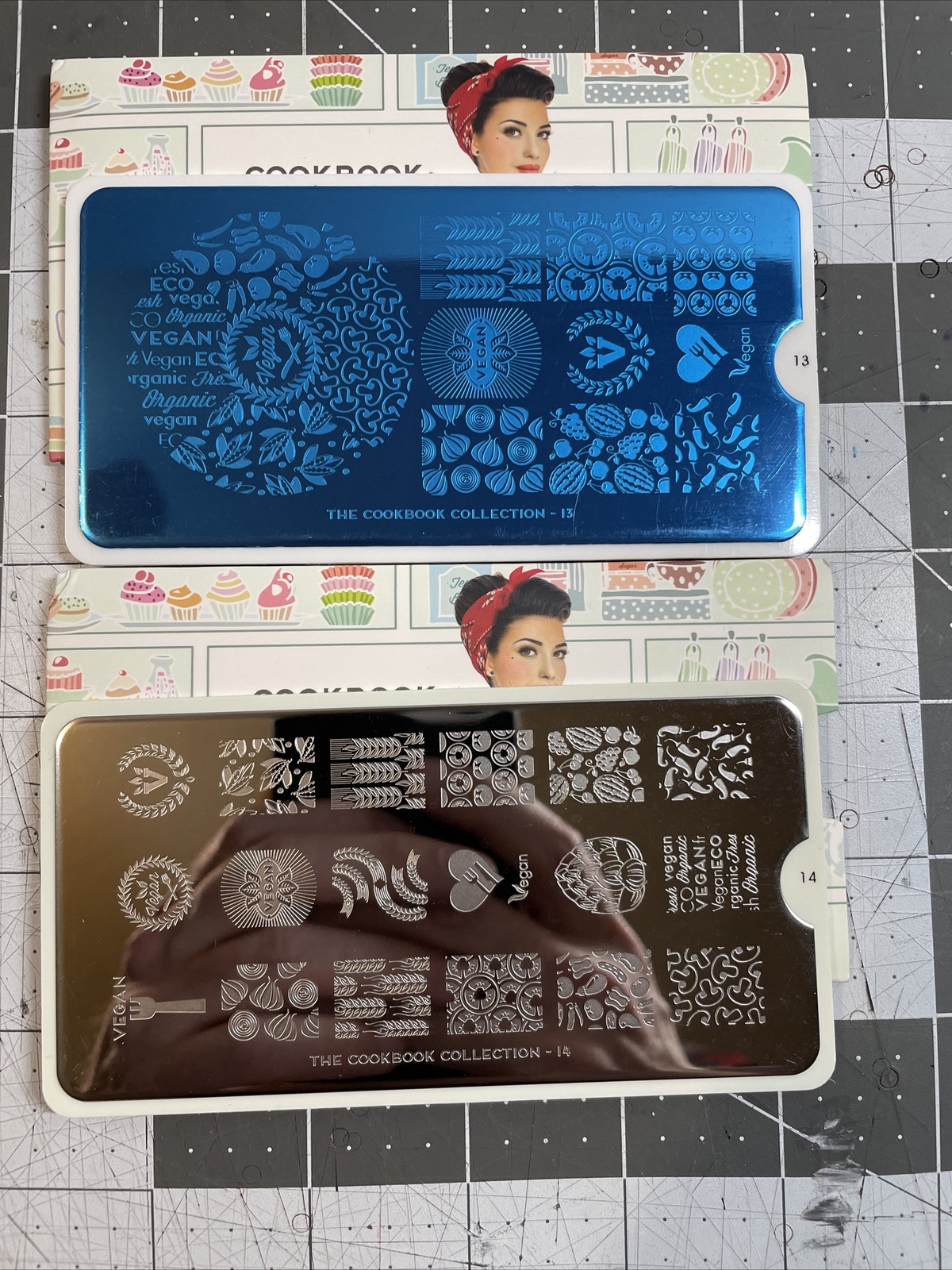 MoYou London Nail Art Stamping Plates – Vegan Collection Cherry The Cook 13 & 14