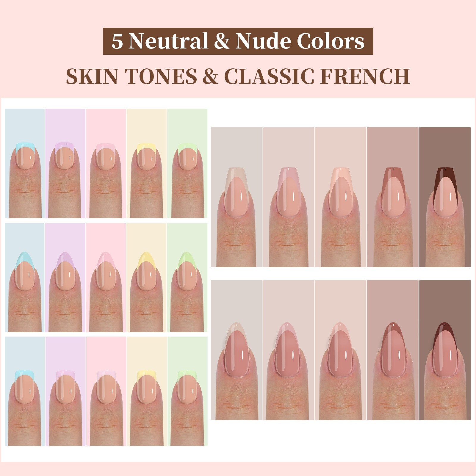 Soft Gel False Nails French Press on Nails For Nail Art Tips Decoration Manicure
