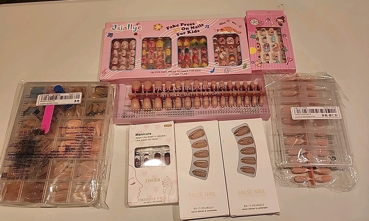 Multiple Style Size and Color Press On Nails for Women, Open Box