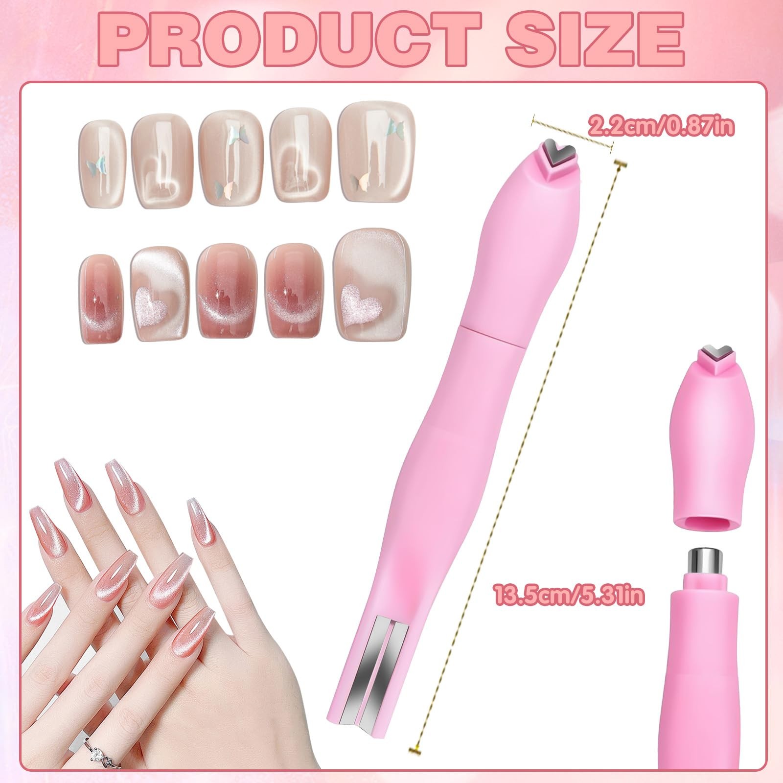 Nail Magnet Tool 3 in 1 Cat Eye Gel Polish Magnetic Tool