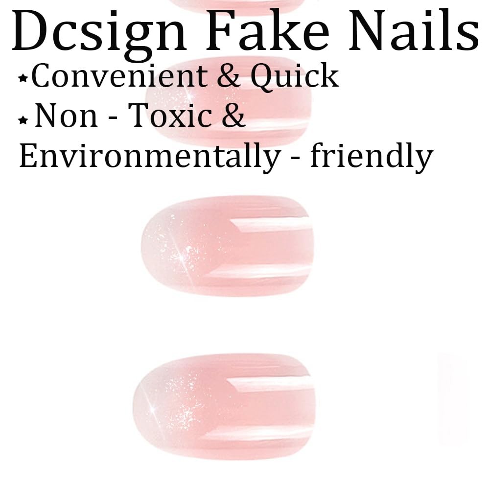 Almond Press on Nails, Shaped 0.04 Fl Oz (Pack of 24), Short