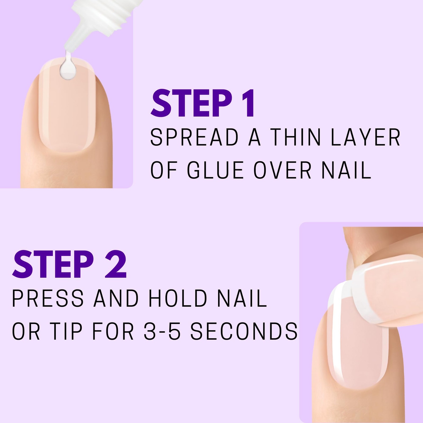 Super Strong, Fast-Drying Nail Glue – Durable, Easy to Apply False Nail Glue …