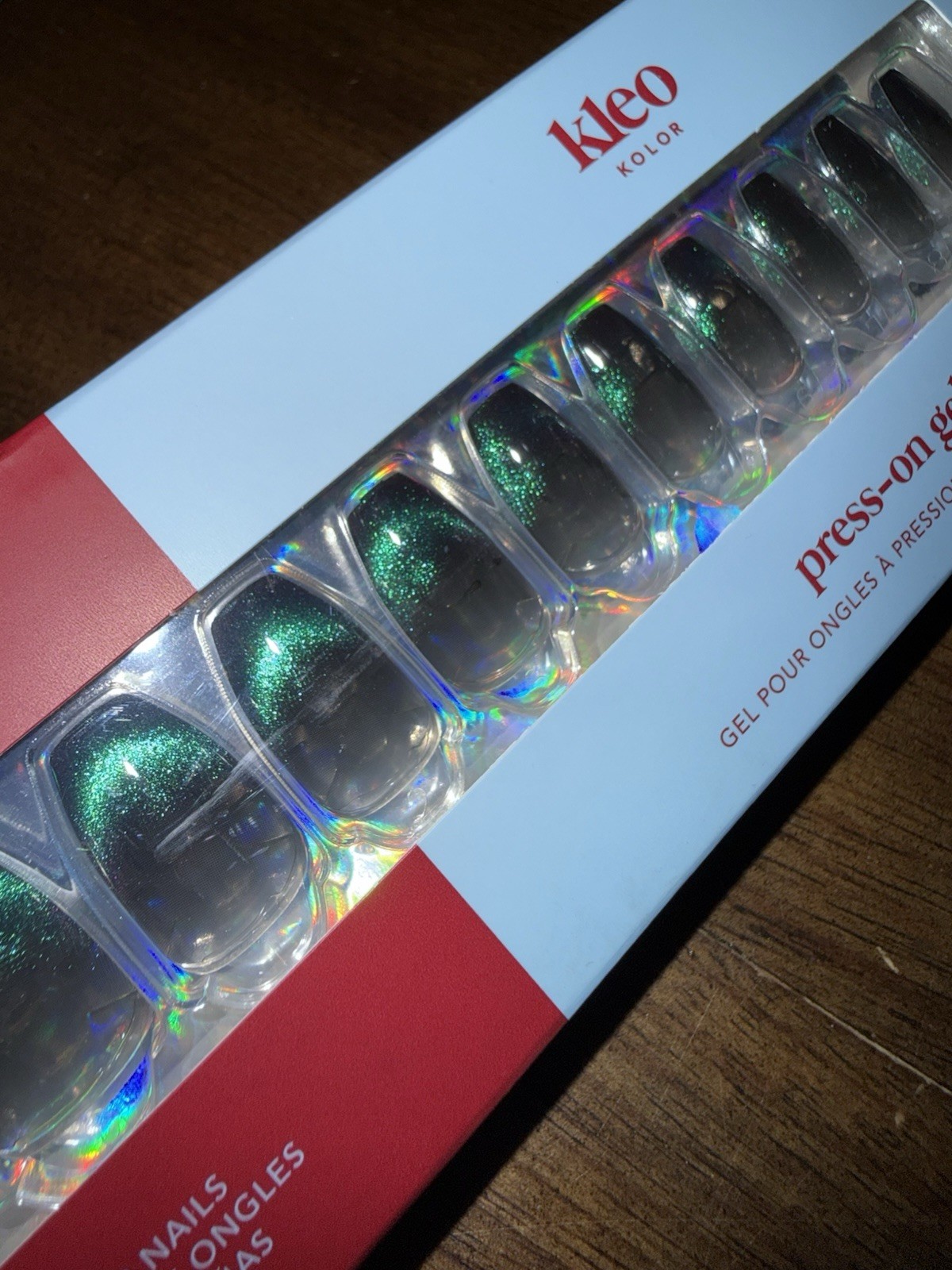 New Kleo Kolor Press-On Gel Nails – Midnight Melt – Long Coffin