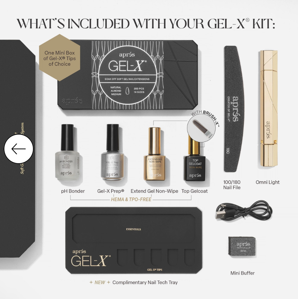 Apres Gel-X Signature Kit Mini Tips Box 280pcs [Natural/Sculpted – PICK ANY]
