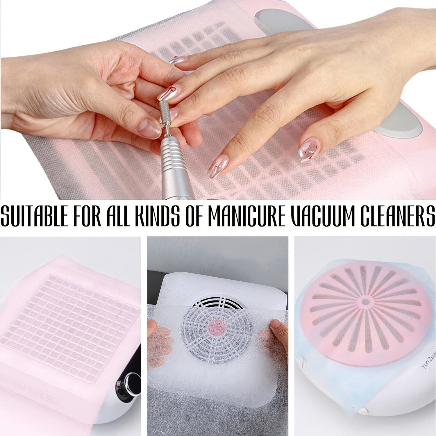 100pcs Trimmable Non-Woven Nail Dust Filter Paper – Vacuum Duster Replacement