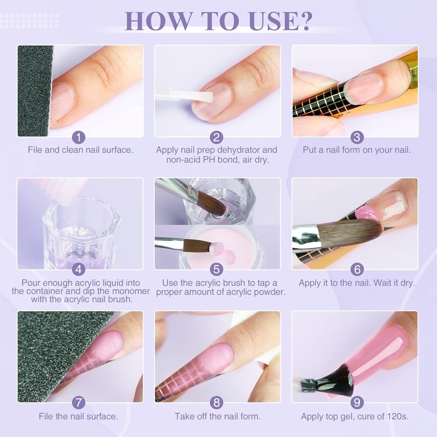 Acrylic Nail Kit with Drill: Professional 0.5Oz Clear/White/Pink Acrylic Powd…