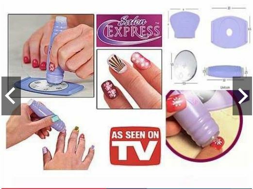 New Salon Express DIY Nail Art Stamping Kit