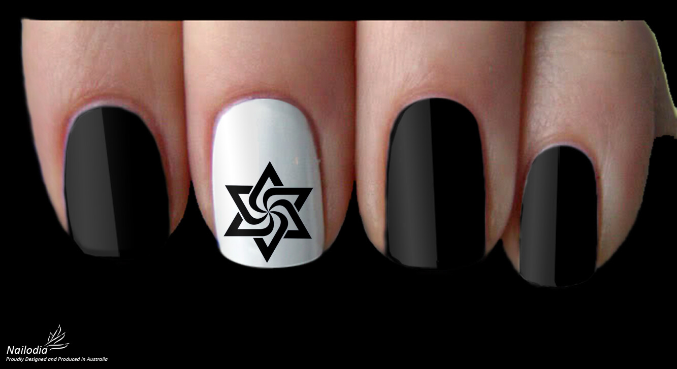 Raelian Movement Symbol Nail Art Decal Sticker Water Transfer Slider – UFO Theme
