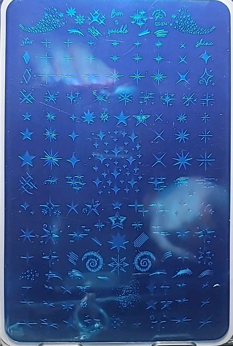 CJS Cjs-274 Clear Jelly Stamper Nail Stamp Plate Born To Sparkle