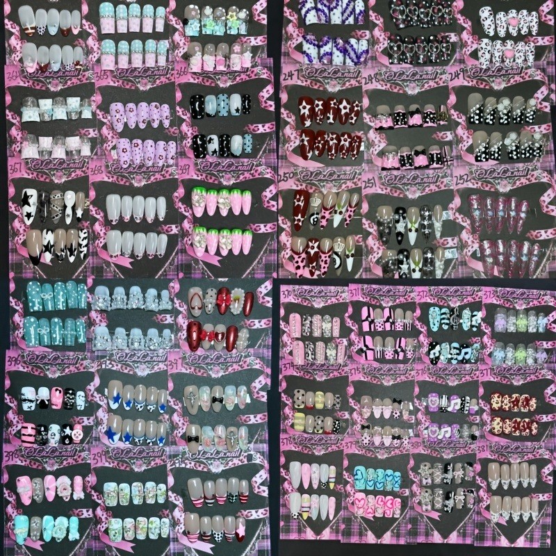 40 Pcs of Fake Nail Patches, Including Short, Medium, and Long Nail Art Pieces