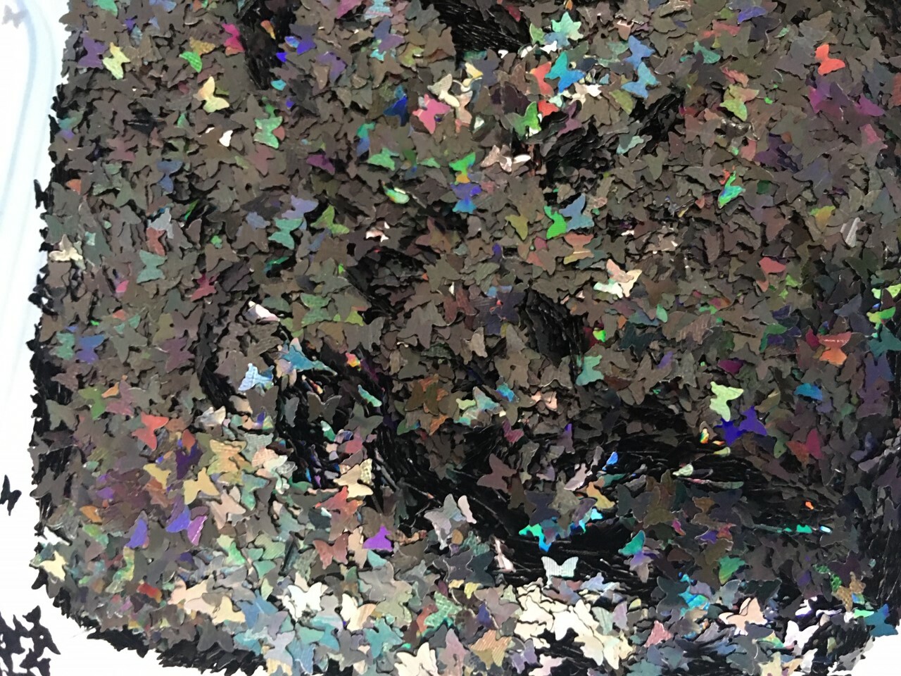Solvent Resistant BUTTERFLY shape(BLACK METAL)Glitter-Nail Art Face Crafts 1TBsp