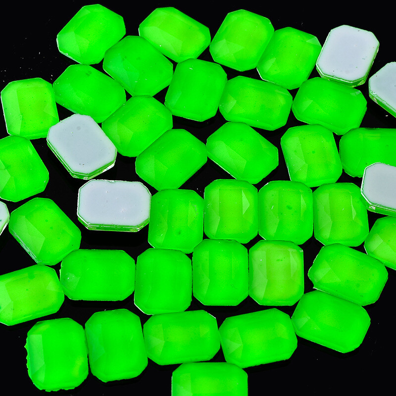 20pcs 6x8mm Nail Art Shaped Rectangular Flat Bottom Glass Rhinestone