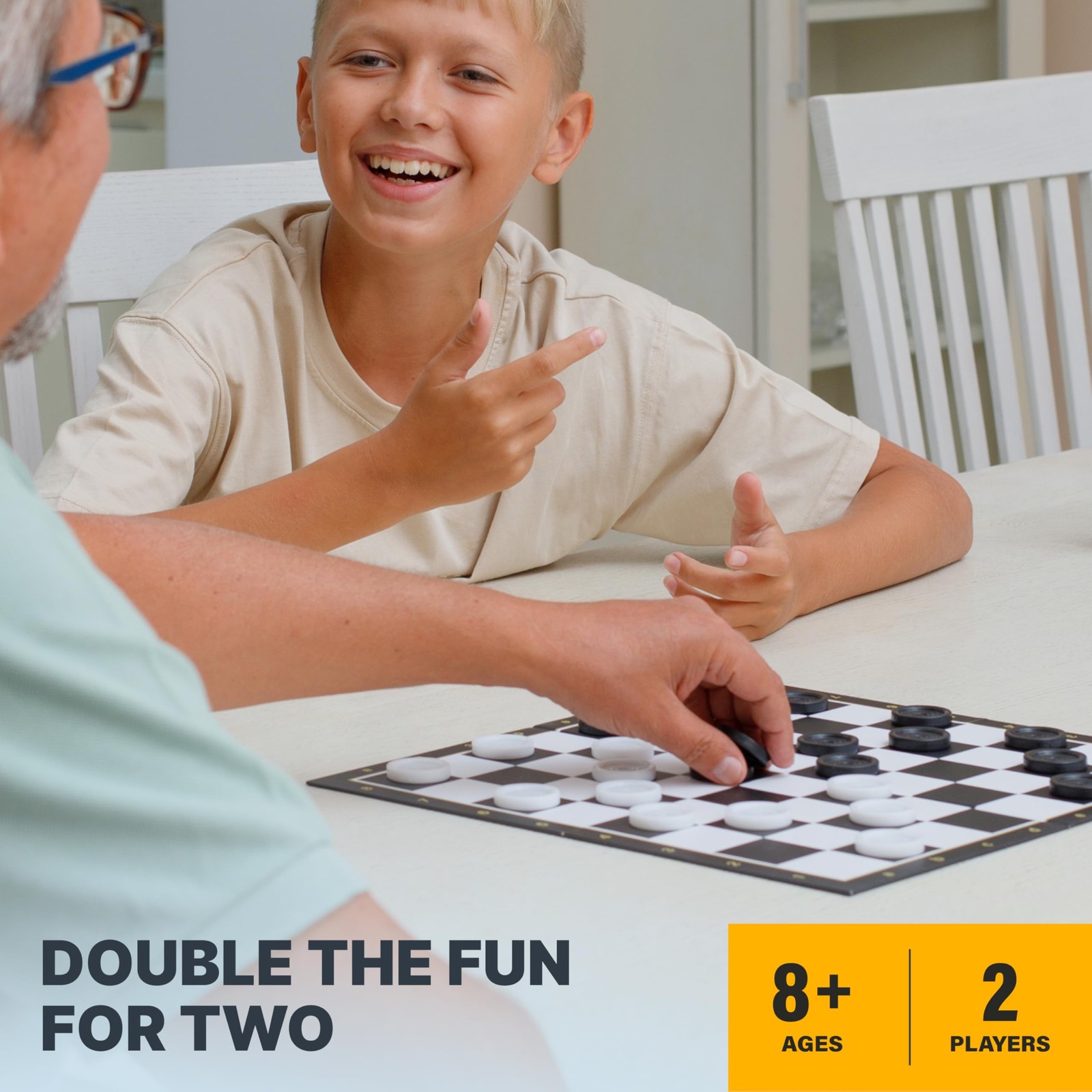 Checkers Board Game with 30 7.9 x x 0.1 inches, Monochrome Or Multi-color