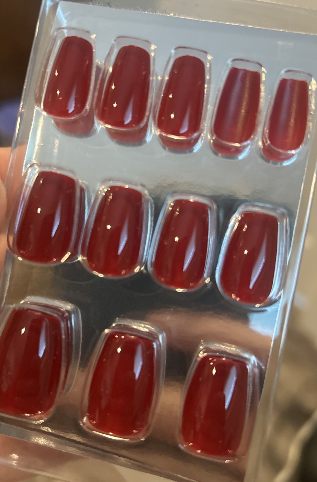 Hello Love Press On Nails Shut Up Richard Squaffin Shape Red