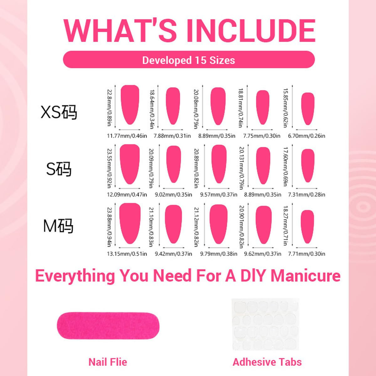 3D Wave French Tip Press on Nails – Medium Almond Fake Nails with Gold Flower |