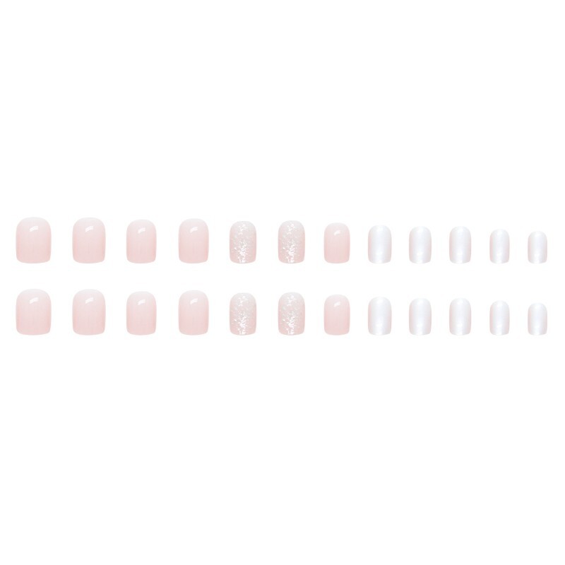 Press On Nails Short Square Reusable Nail Tips Nails Glue Gel Fake Nails