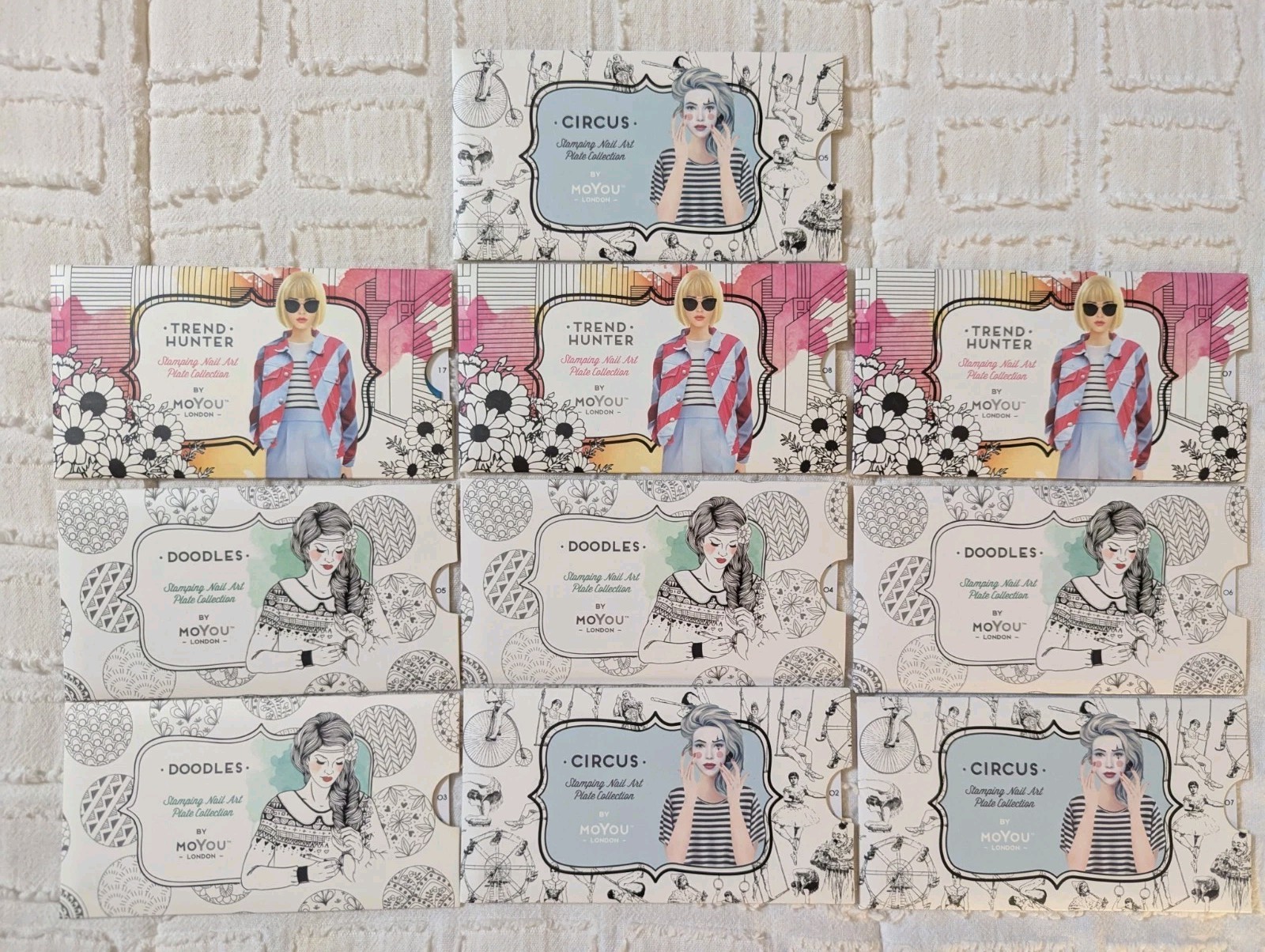 Nail Stamping Plates Destash Large Lot 10 x Moyou Nail Stamping Plates