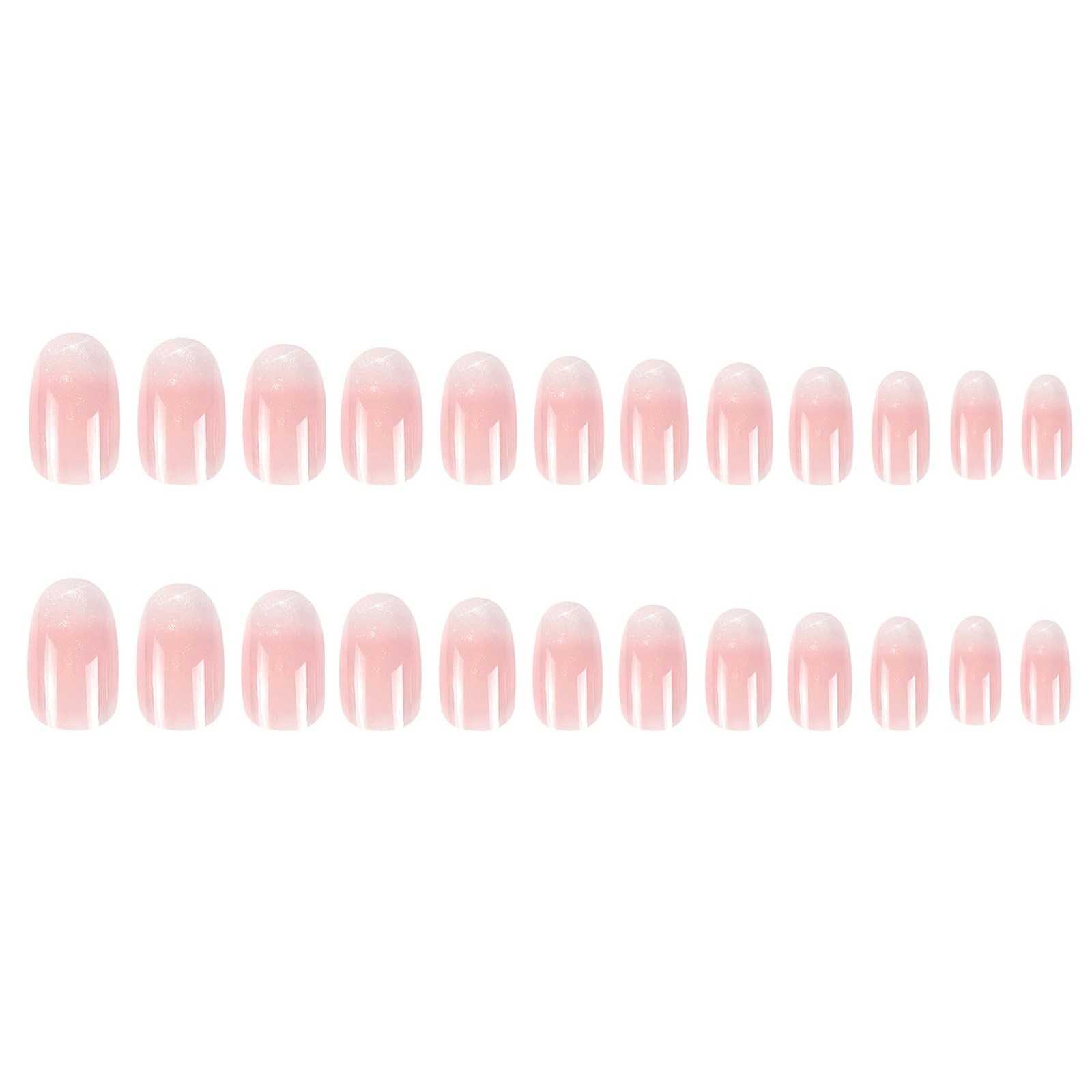 Almond Press on Nails, Shaped 0.04 Fl Oz (Pack of 24), Short