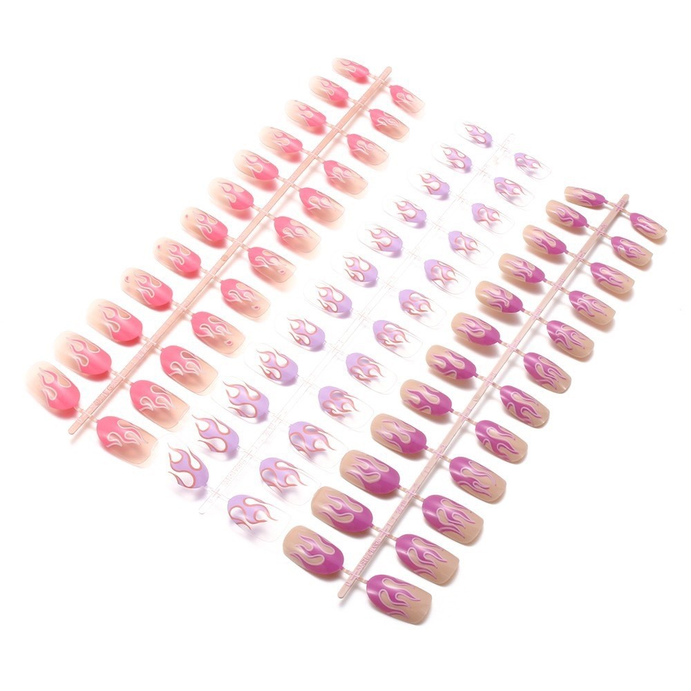 24pcs Manicure Flame Pattern Nail Decoration Patches DIY Plastic Nail Art Decor