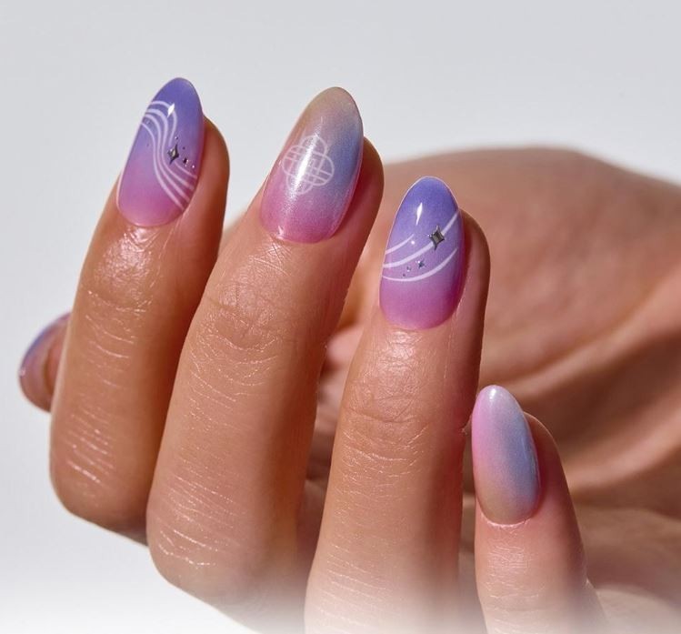 ohora Real Gel Nail Tips Aurora Halo Press On Nails Semi Cured Gel