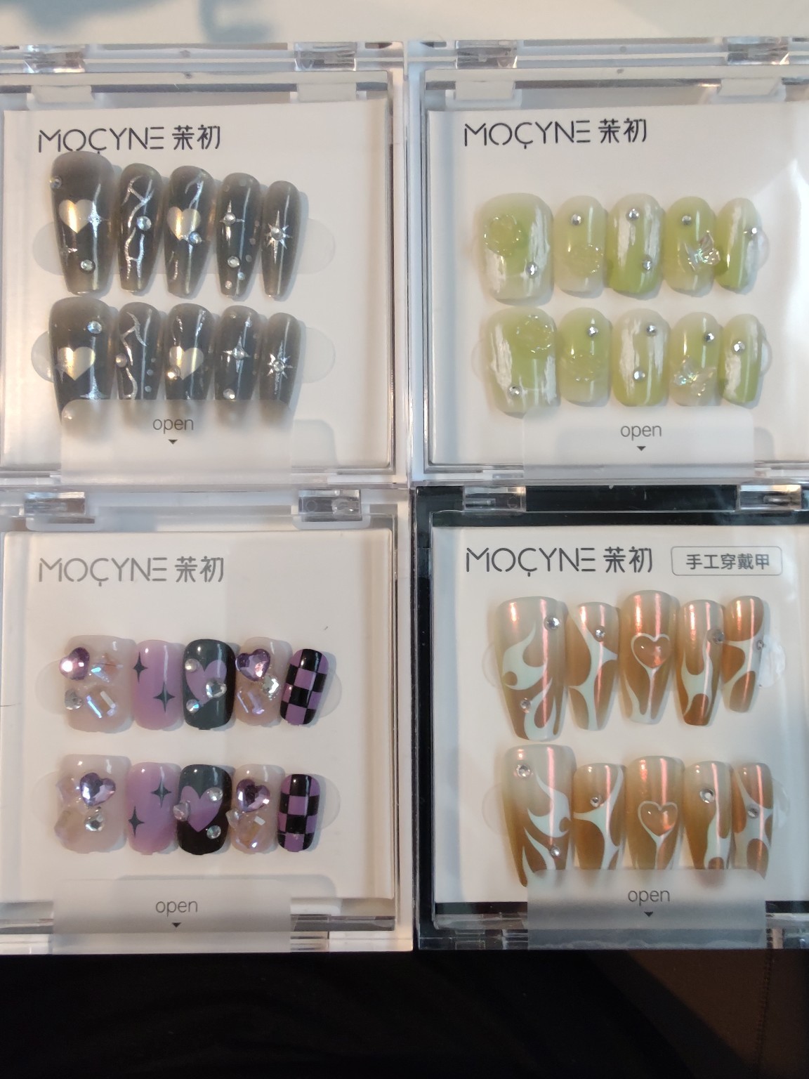 Press On Nails Bundle Lot 4-5 Sets Reusable Handmade Nail Kit w Glue Tabs