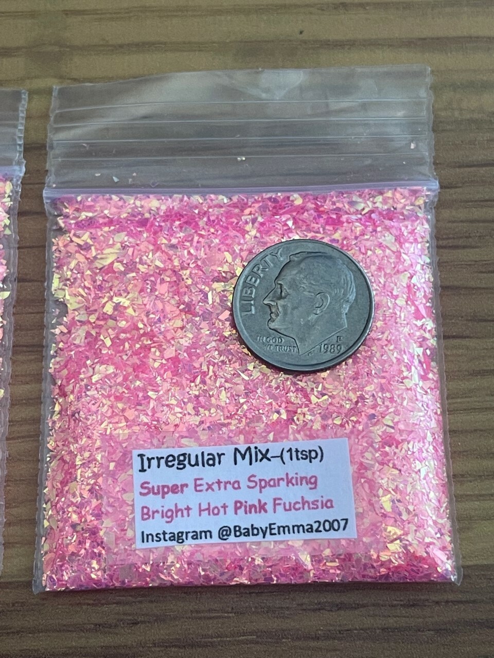 Super Sparkling Glitter Hexagon/IRR Mix-Bright Hot Pink Fuchsia-Nail Art Craft