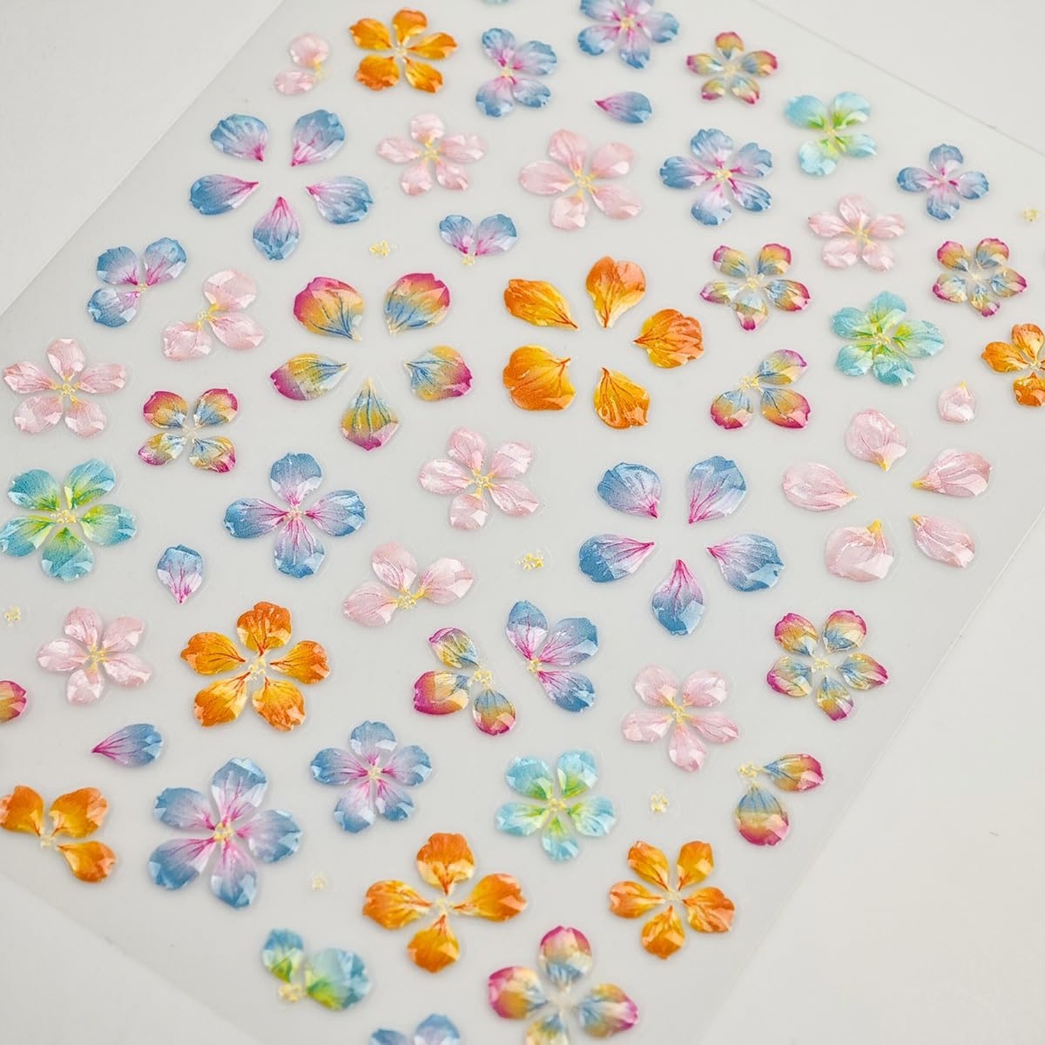 Flower Nail Stickers for Nail Art Colorful Spring Summer Floral Nail Decals 5…
