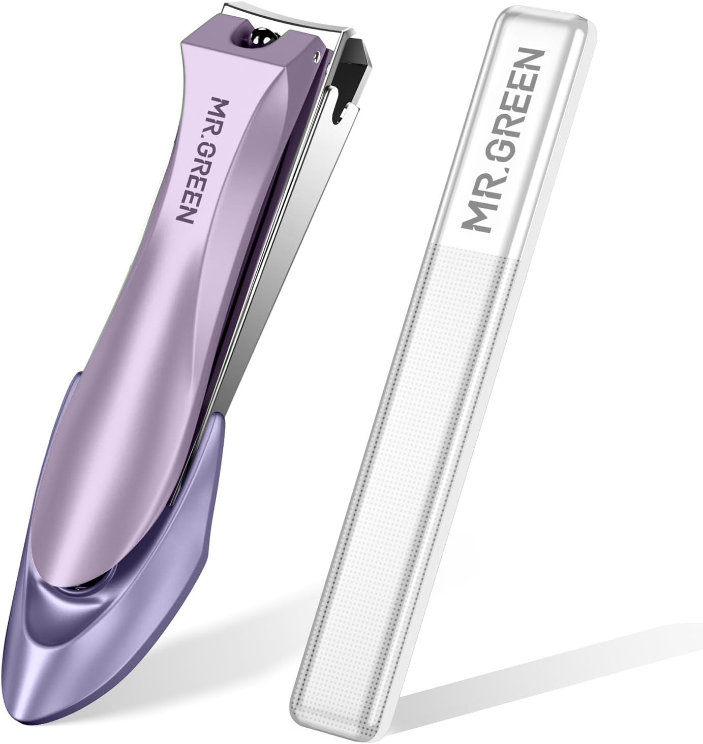 Nail Clippers with Nail File,Anti Splash Nail Clipper Set for Thick