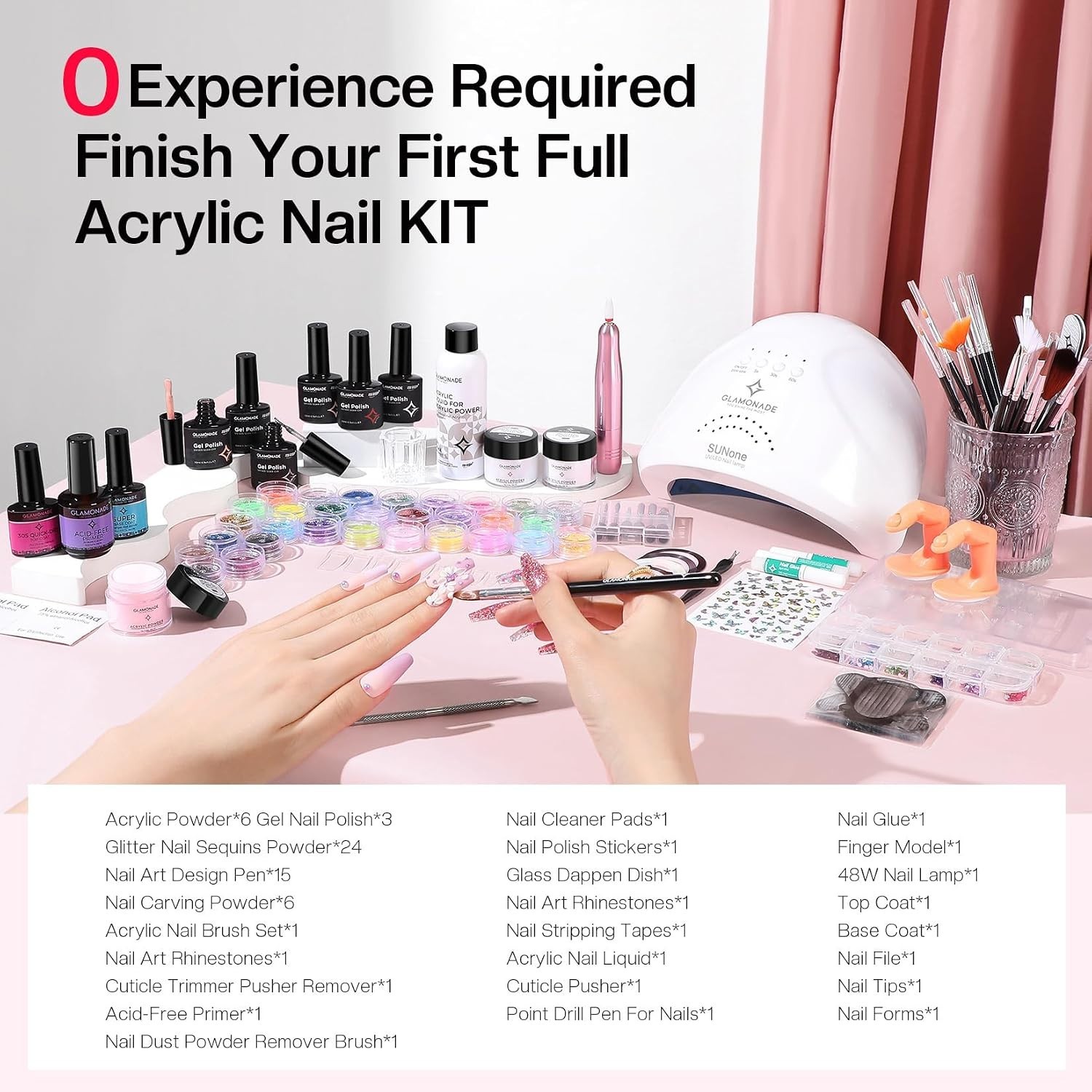 Acrylic Nail Kit for Beginners: 0 Experience Needed to Complete Acrylic Nail …