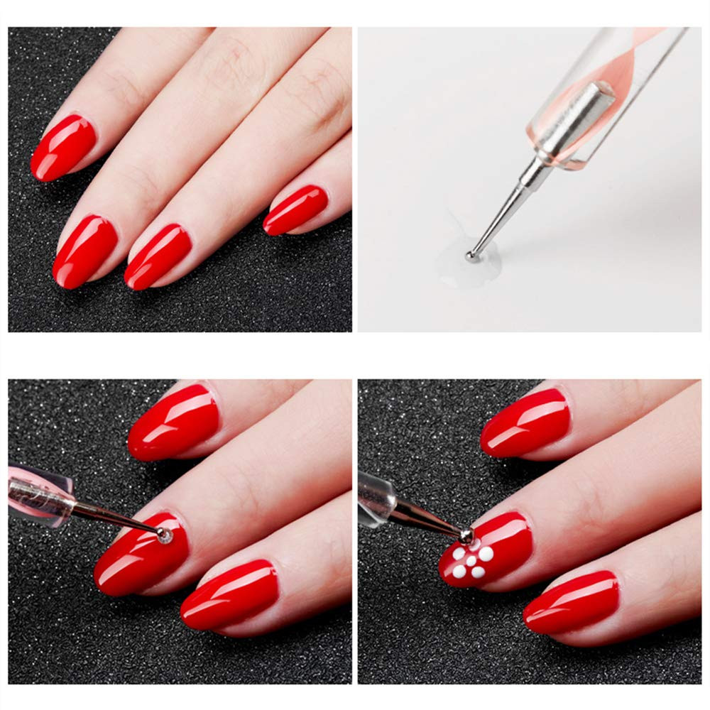 5 Pc 2 Way Dotting Pen Tool Nail Art Tip Dot Paint Manicure Kit (5PC)