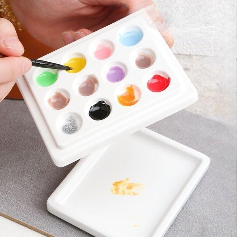Nail Art Color Palette Dustproof Watercolor Paint Palette Manicure Accessories