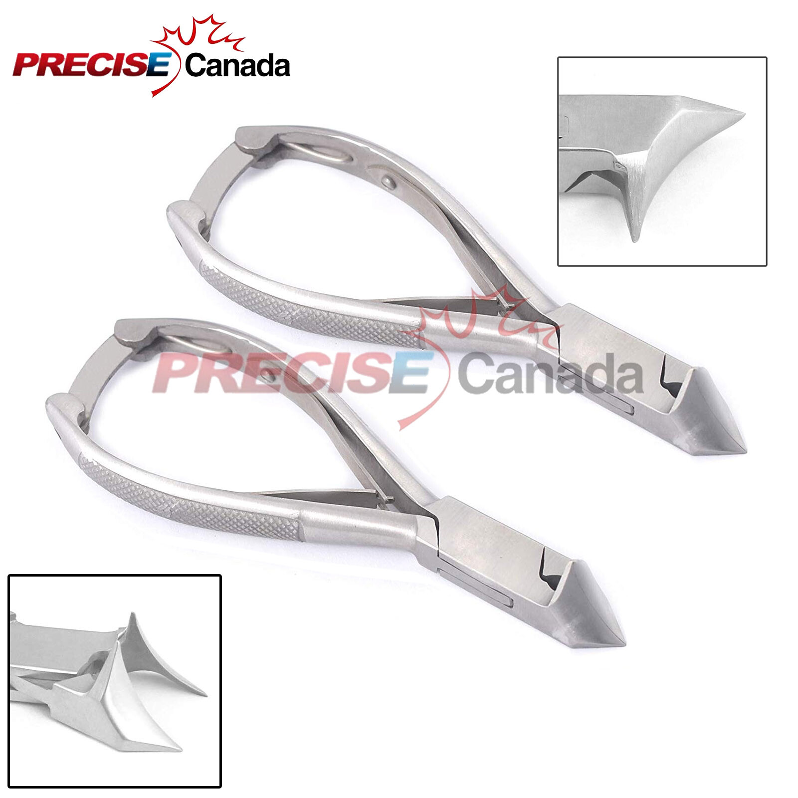 PRECISE CANADA 2 Pcs Toe Nail Clipper Moon Shape Heavy Duty