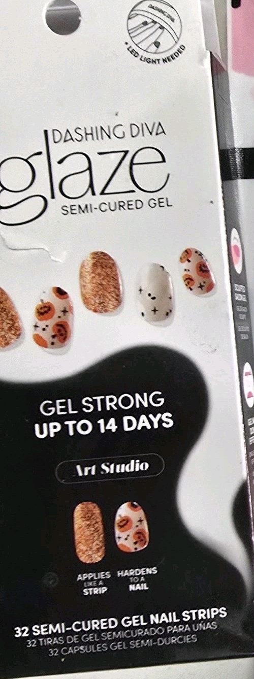 Lot Of 2 Dashing Diva Glaze 32/34 Ct Semi-Cured Gel Nail Strips 2 Various Colors