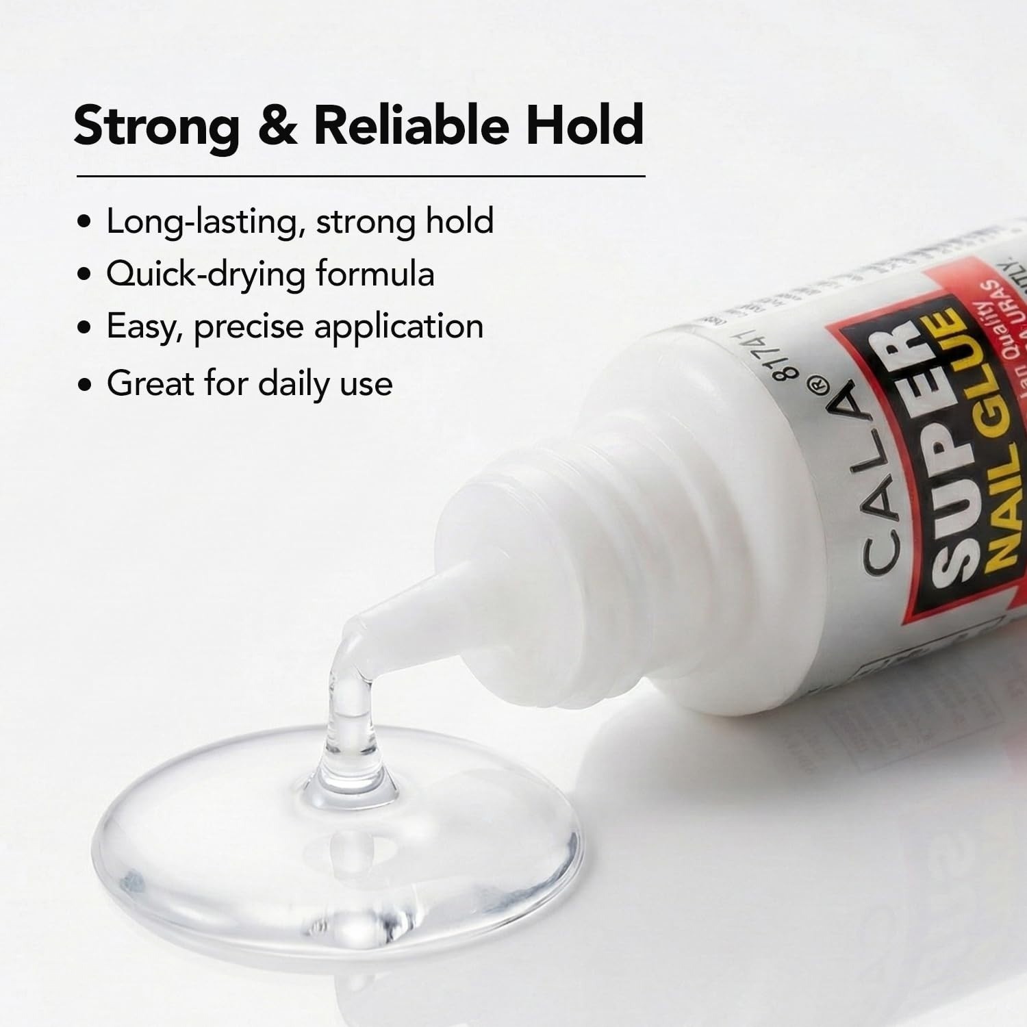 Cala Super Nail Glue,Nail Art,Clear Adhesive,For Fake Nail,Nail Decora,4 Pack