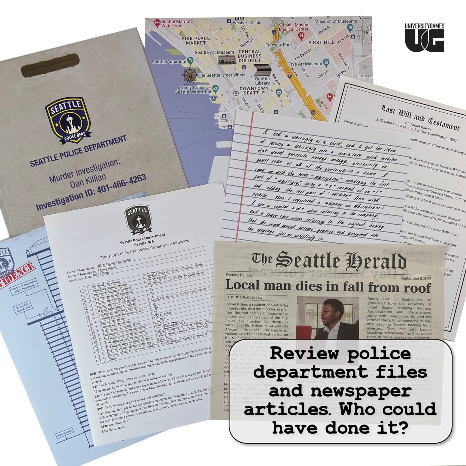 Murder Mystery Party Case Files: Killer 13 x 18.5 x 9 cm, Startup