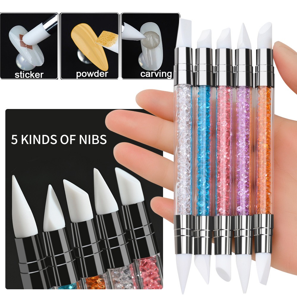 5/10pcs Pink/Black Nail Art Liner/Painting Brushes Ultra-thin Line Drawing Tool