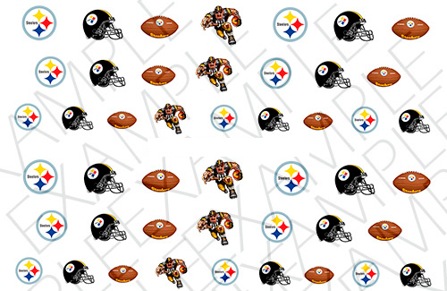 Pittsburgh Steelers Nail Art Stickers Transfers Decals Set of 46 – A1327