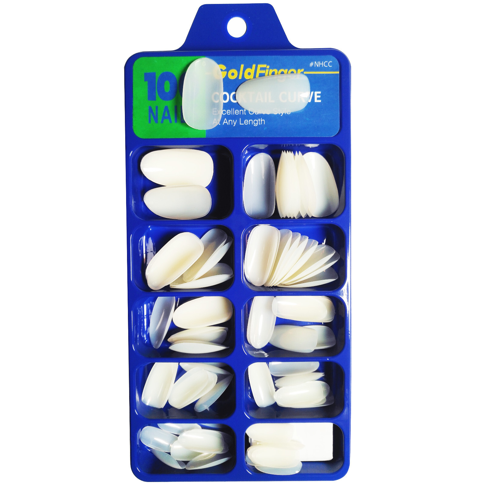 [DDP] Oval Acrylic Artificial False Nail Tips 100x Rounded Full Cover Fake Nail