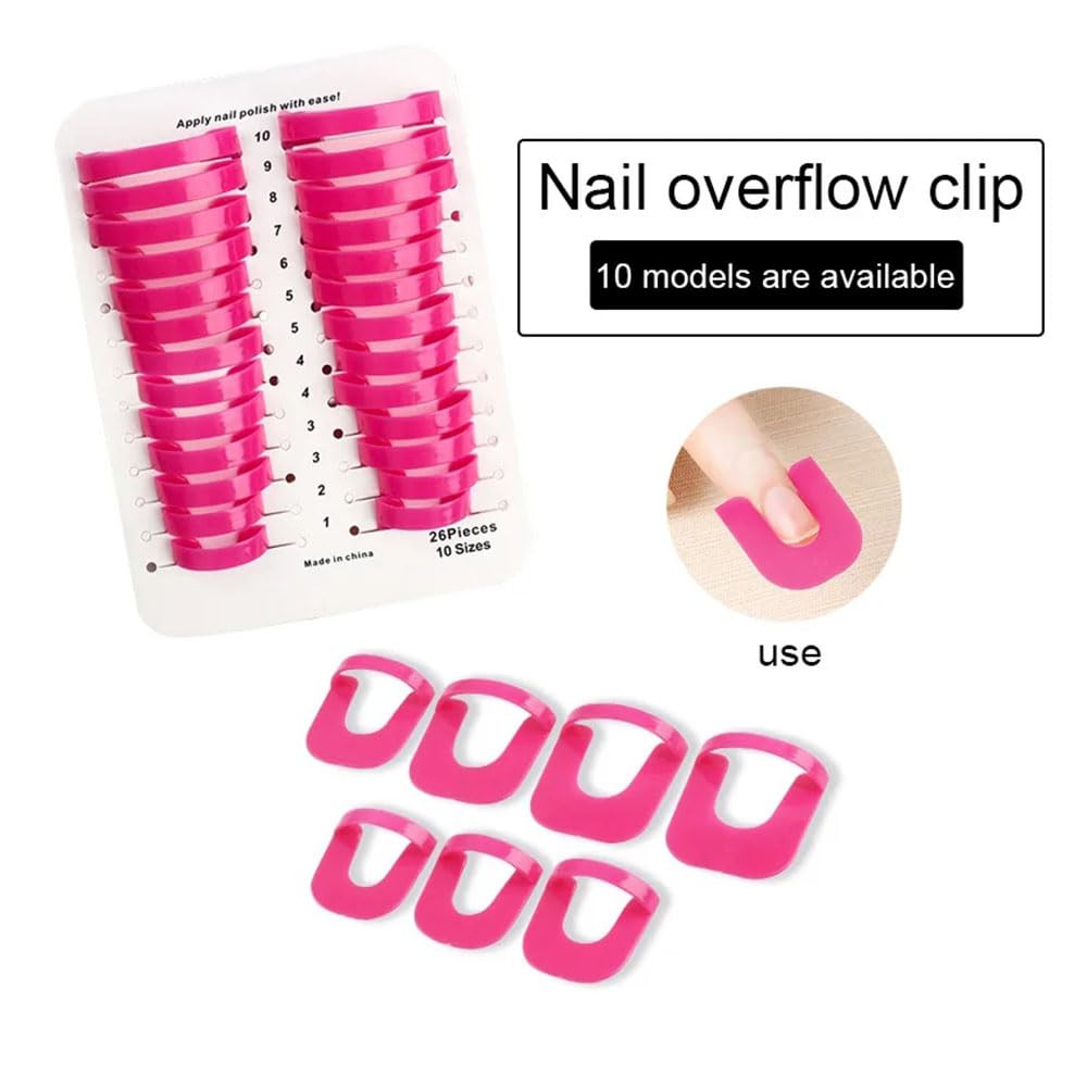 26pcs U-Shape Nail Polish Protectors Reusable Finger Cover Stencils for DIY LOT