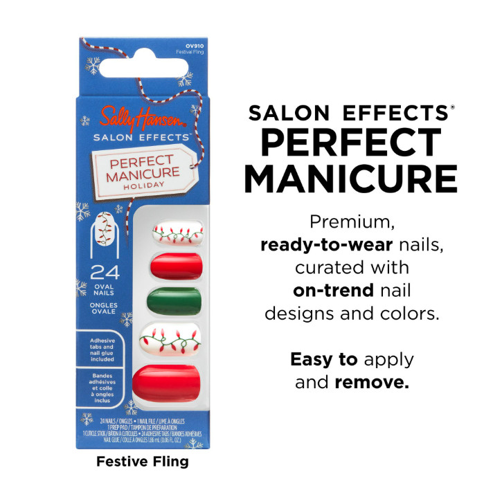Sally Hansen Salon Effects® Perfect Manicure, Festival Fling, Press On Nails.