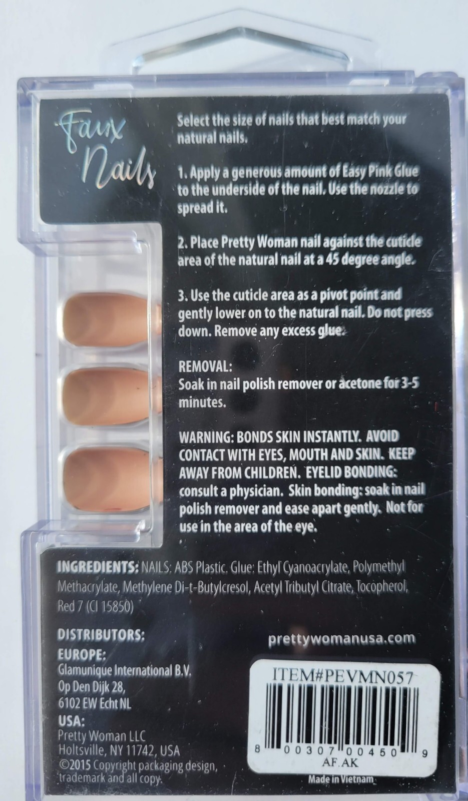 Halloween Fake Faux Nails Red, Classic Scary Black