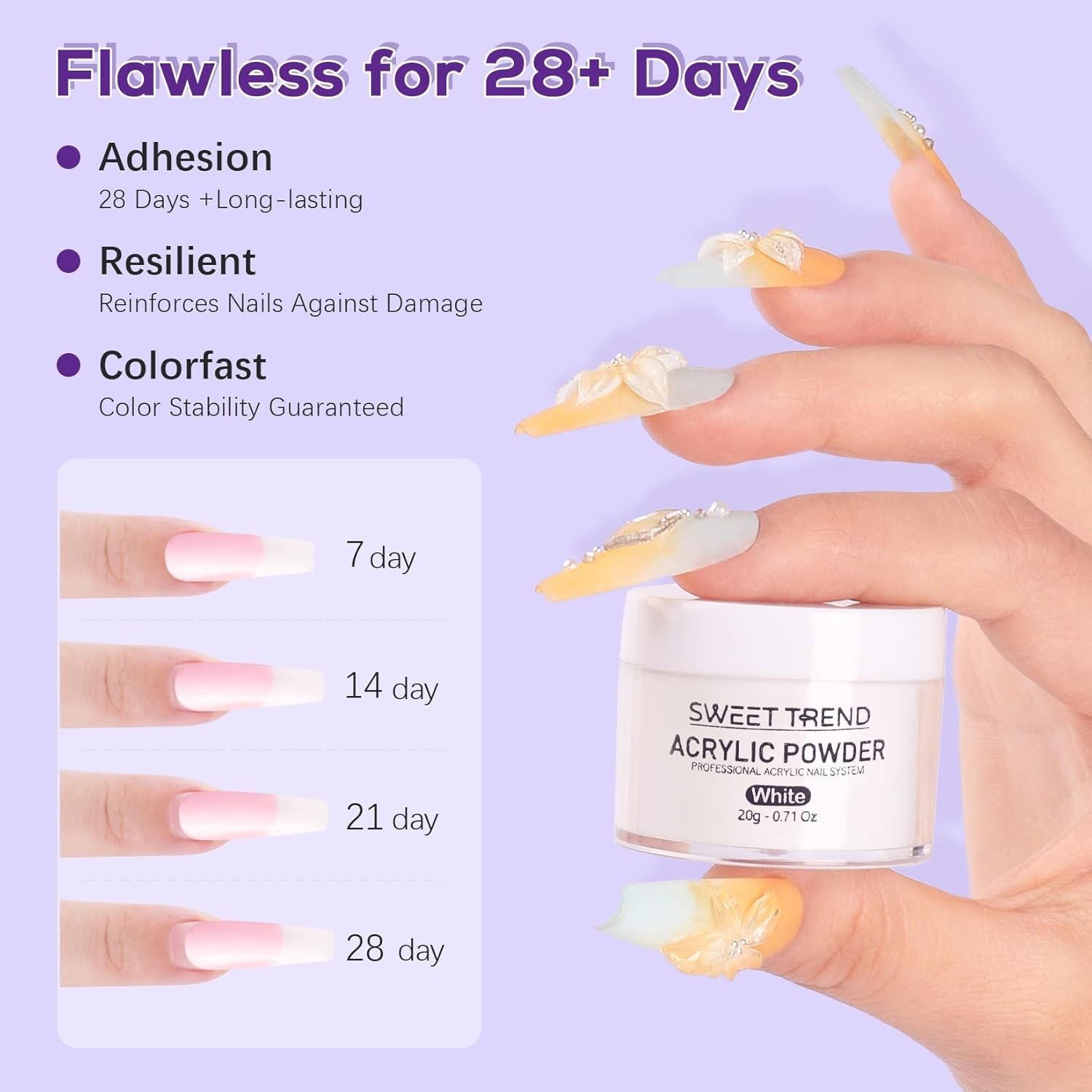 Beginners Nail Kit Acrylic Set: Professional Ultra-fine Acrylic Powder Kit wi…